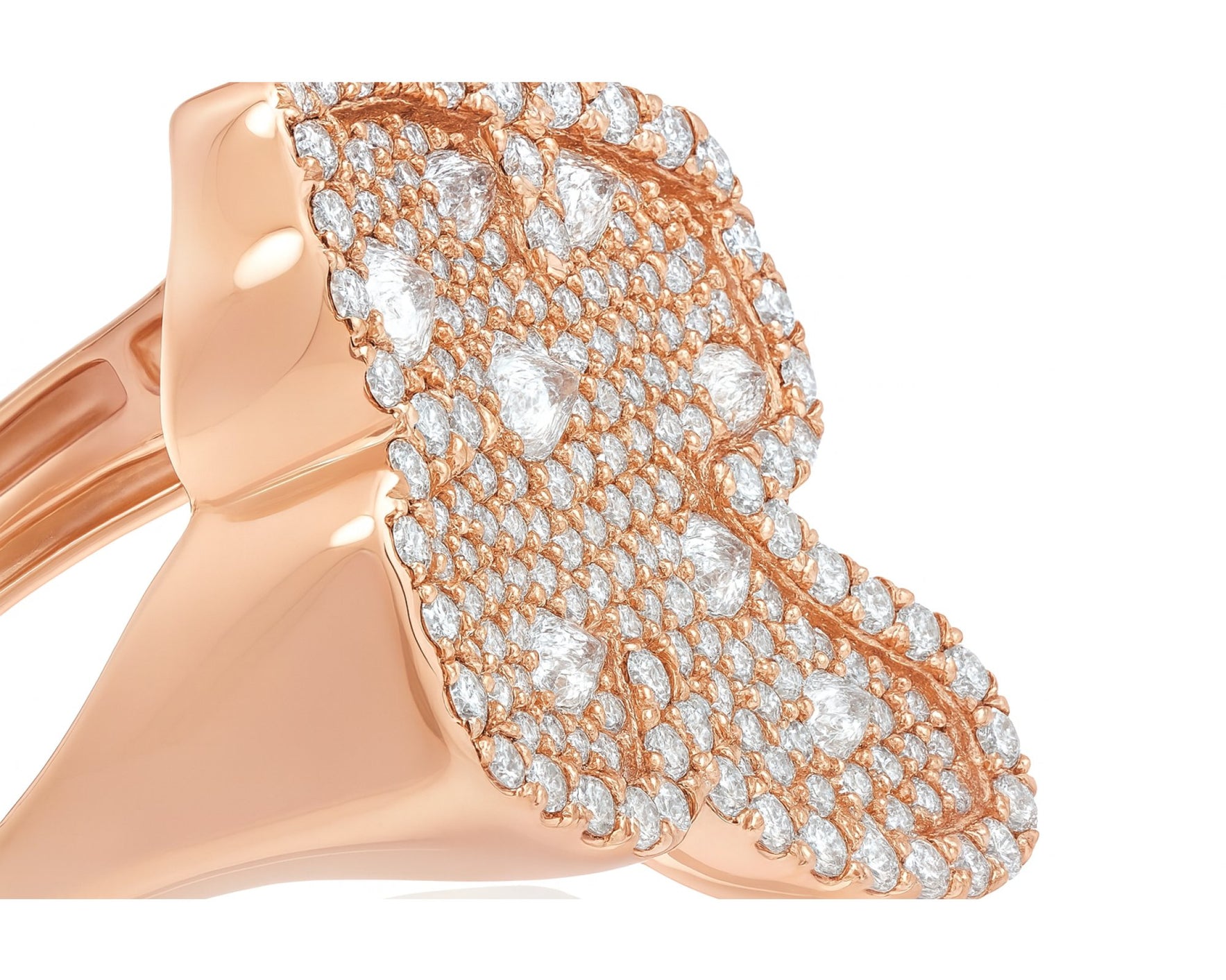 10k Gold Diamond Crucifix Ring with Pavé Round Accents 2.25ct – lifestyle 1357