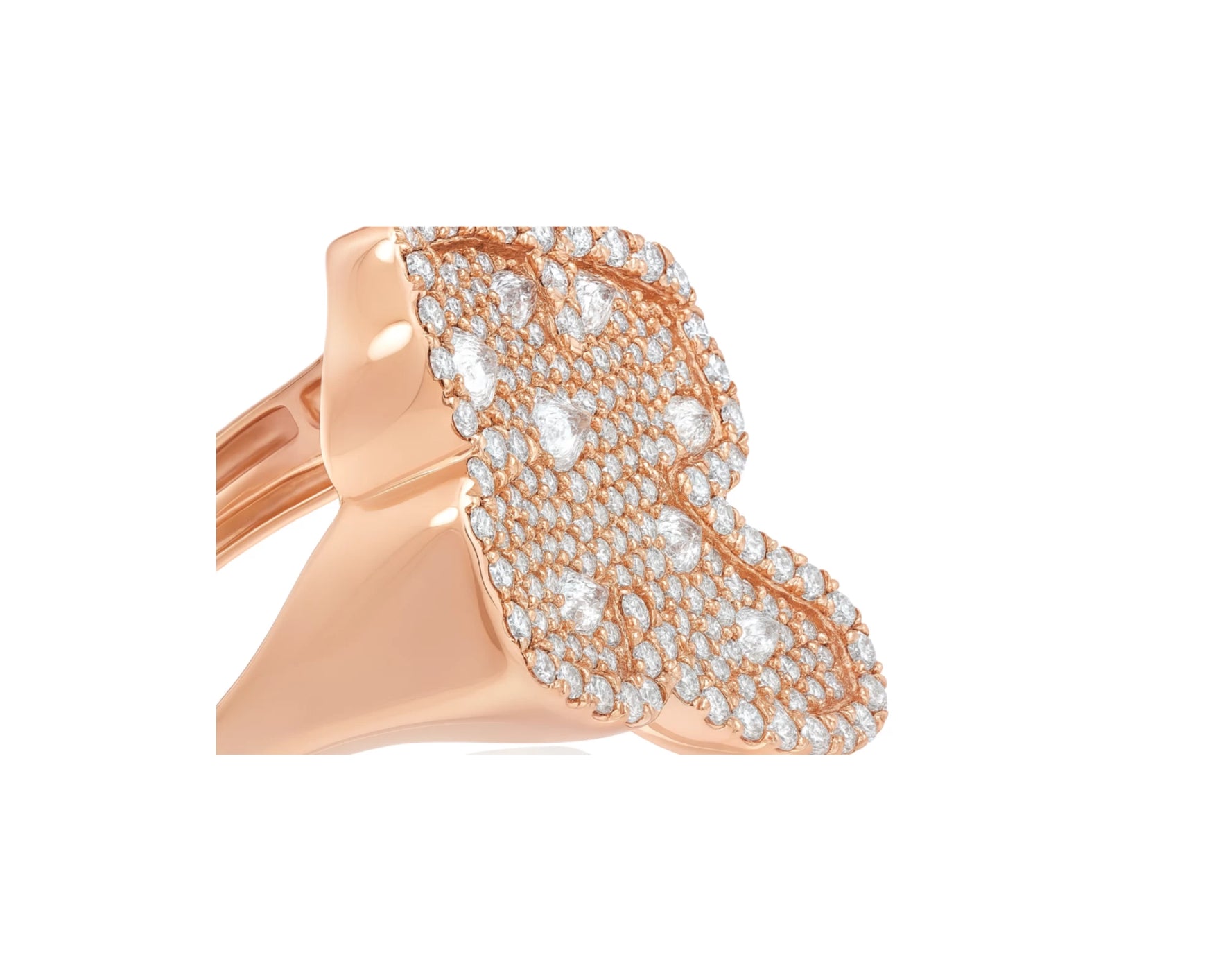 10k Gold Diamond Crucifix Ring with Pavé Round Accents 2.25ct – lifestyle 1357