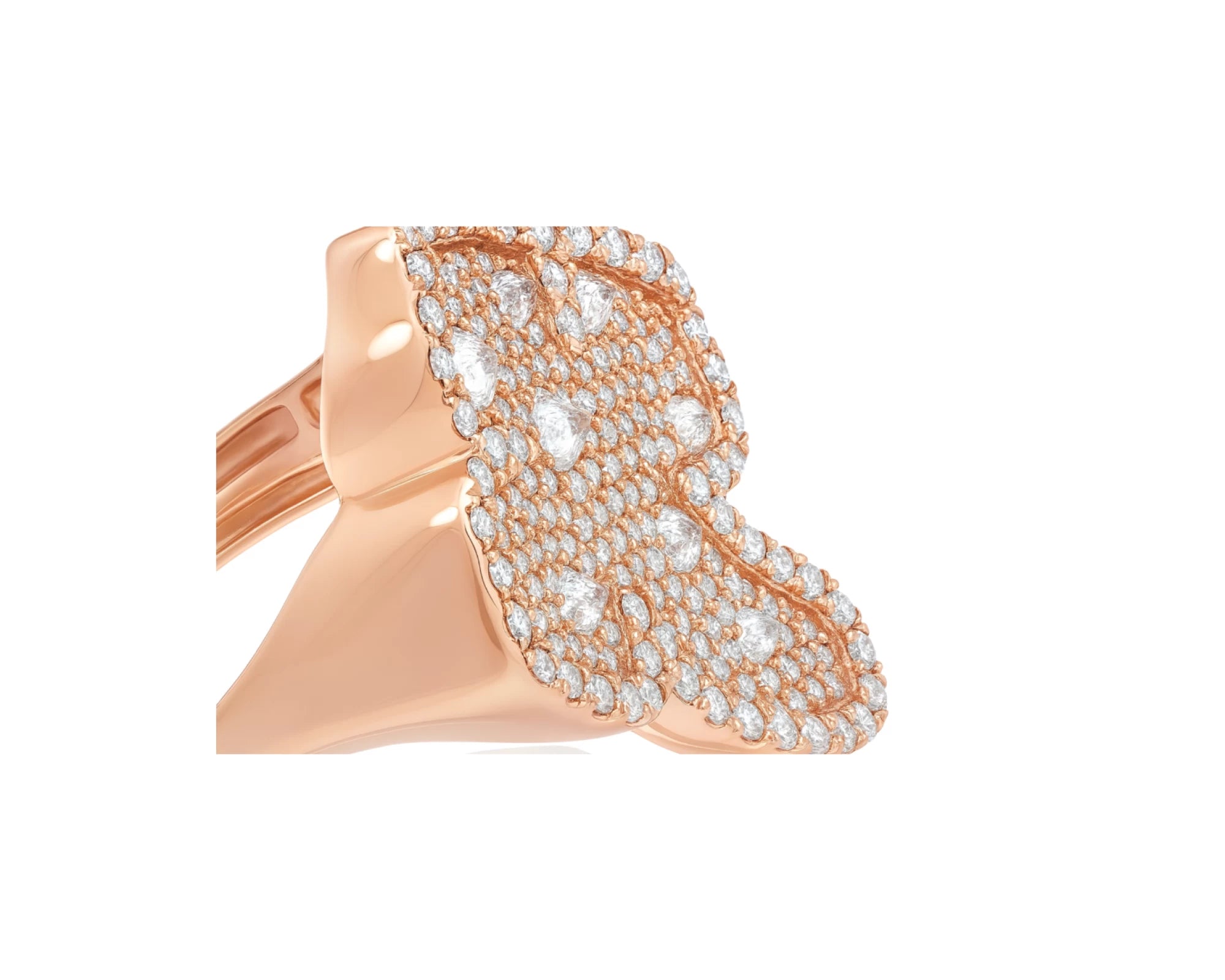 10k Gold Diamond Crucifix Ring with Pavé Round Accents 2.25ct – lifestyle 1357