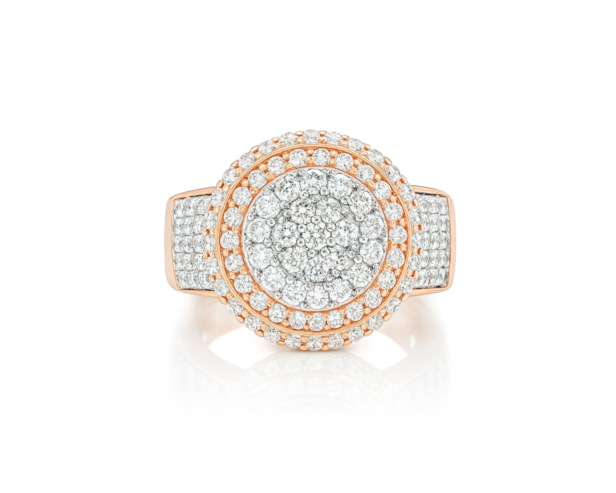 10k Gold Diamond Cushion Halo Cluster Ring with Pave Sides 1.70ct – lifestyle 1132