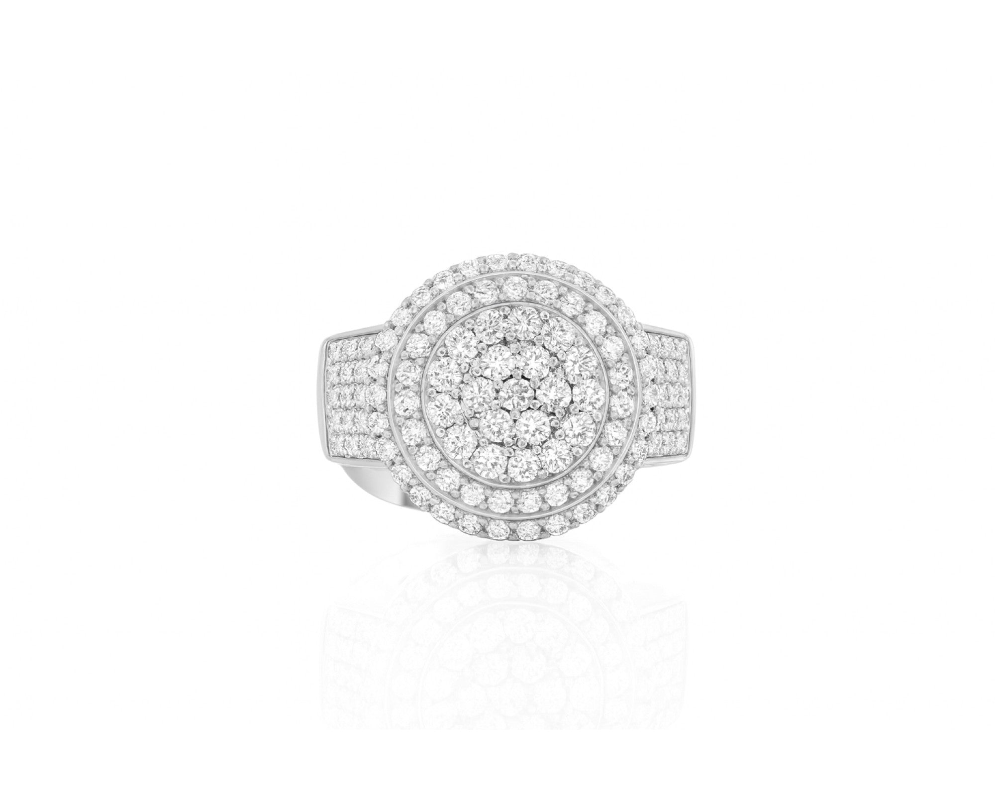 10k Gold Diamond Cushion Halo Cluster Ring with Pave Sides 1.70ct – lifestyle 1269