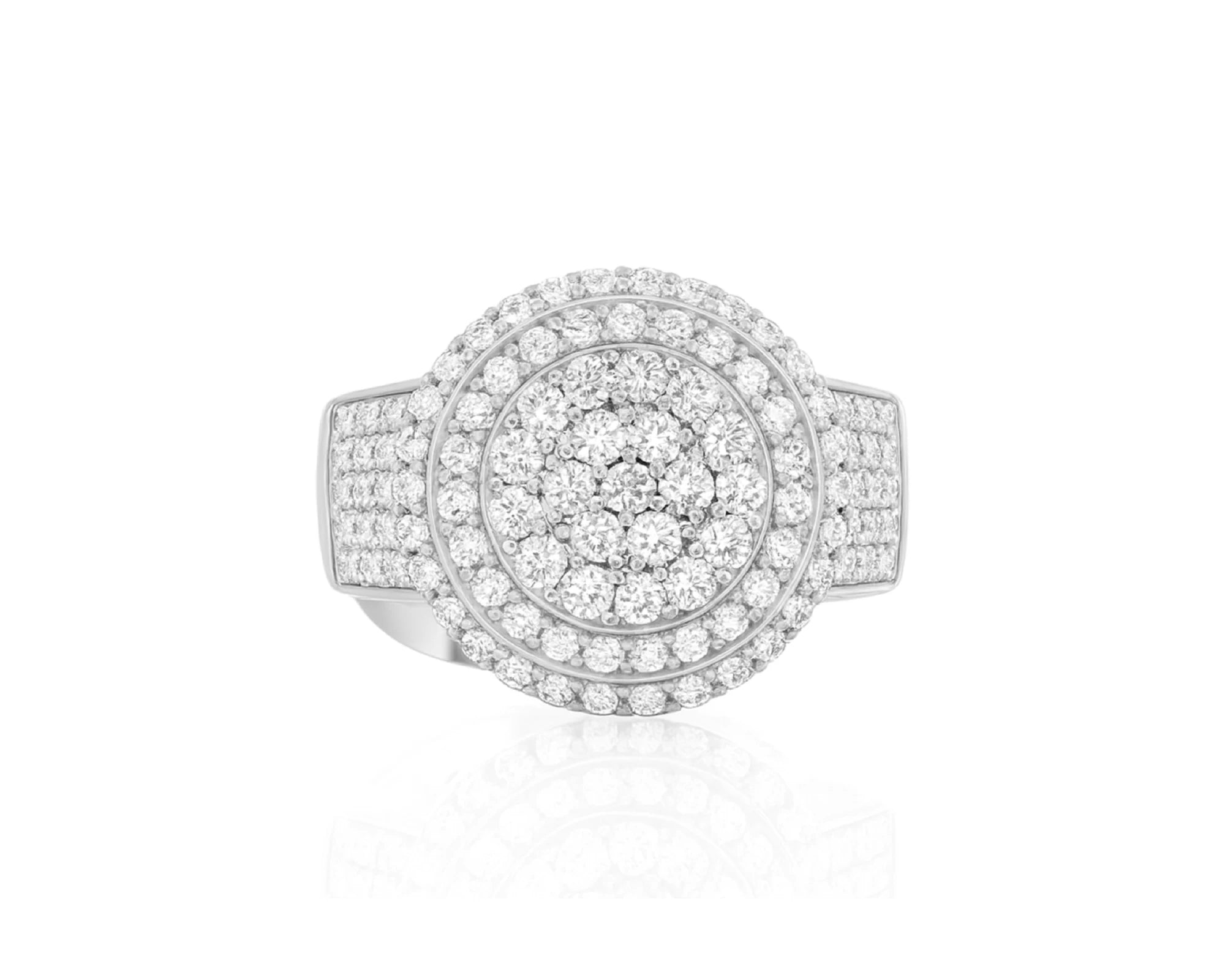 10k Gold Diamond Cushion Halo Cluster Ring with Pave Sides 1.70ct – lifestyle 1269