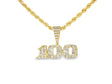10k Gold Diamond Dollar Sign Pendant with Round & Baguette Accents 2.5ct