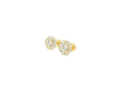 10k Gold Diamond Floral Earrings with Round Brilliant 1.04ct