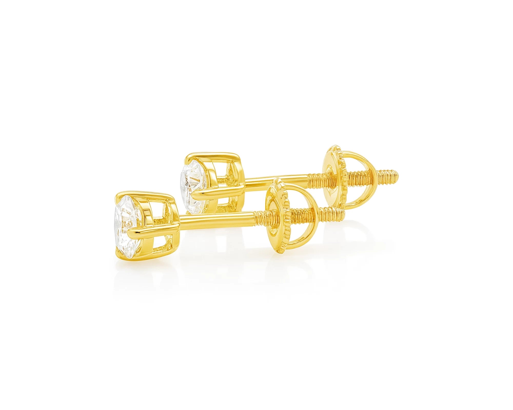 10k Gold Diamond Heart-Shaped Stud Earrings 0.50 CT – lifestyle 3368