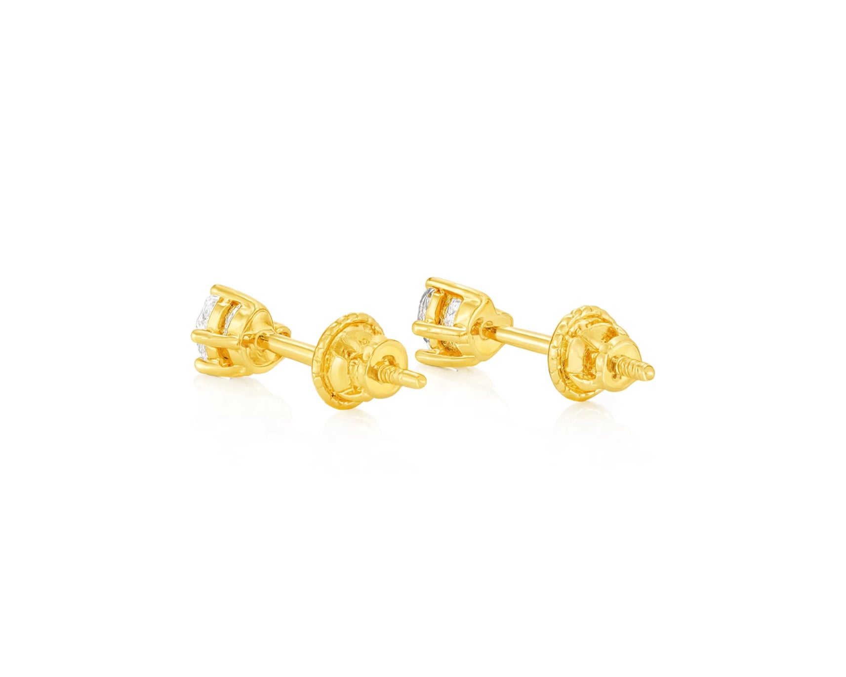 10k Gold Diamond Heart-Shaped Stud Earrings 0.50 CT – lifestyle 3369