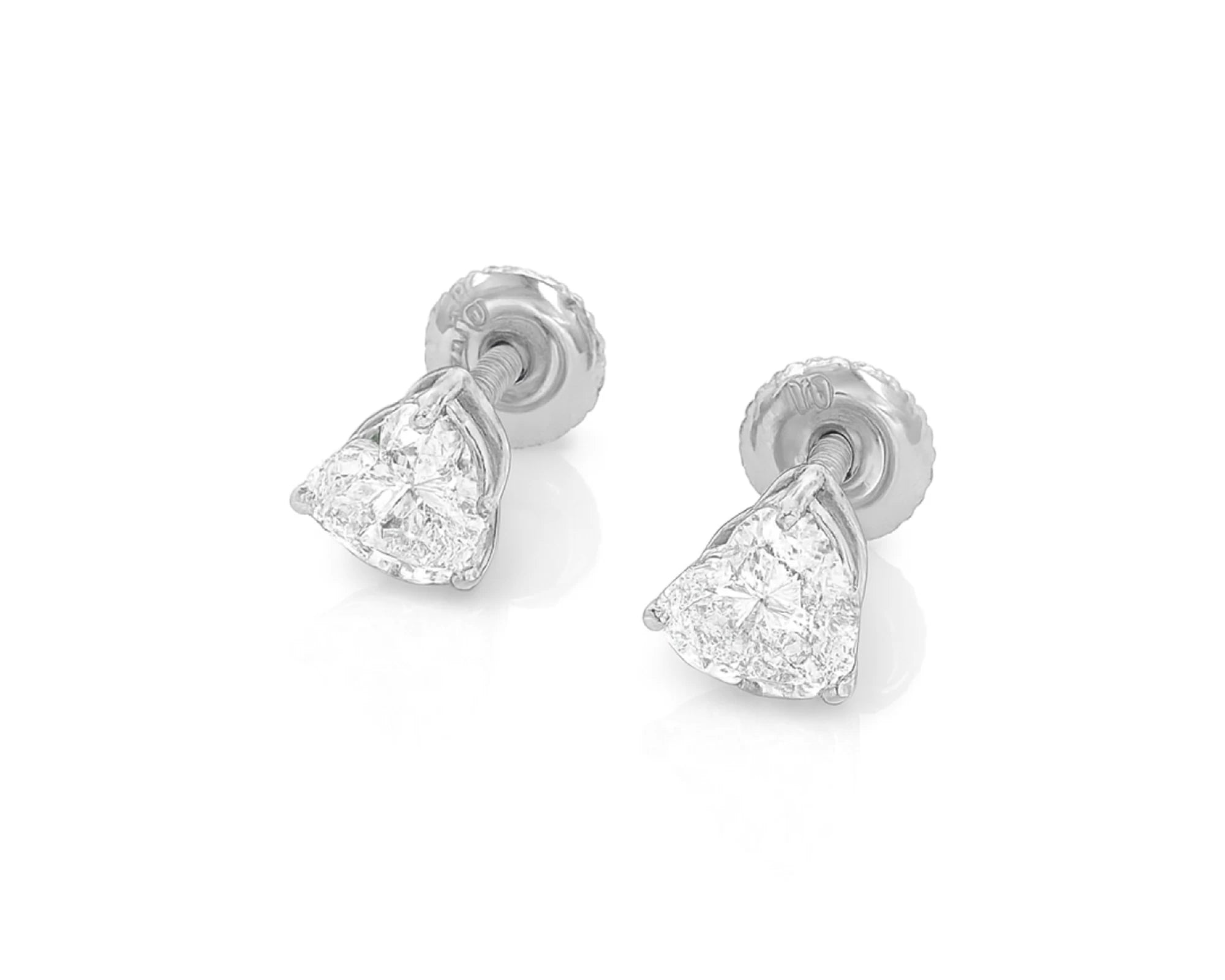 10k Gold Diamond Heart-Shaped Stud Earrings 0.50 CT – lifestyle 3371