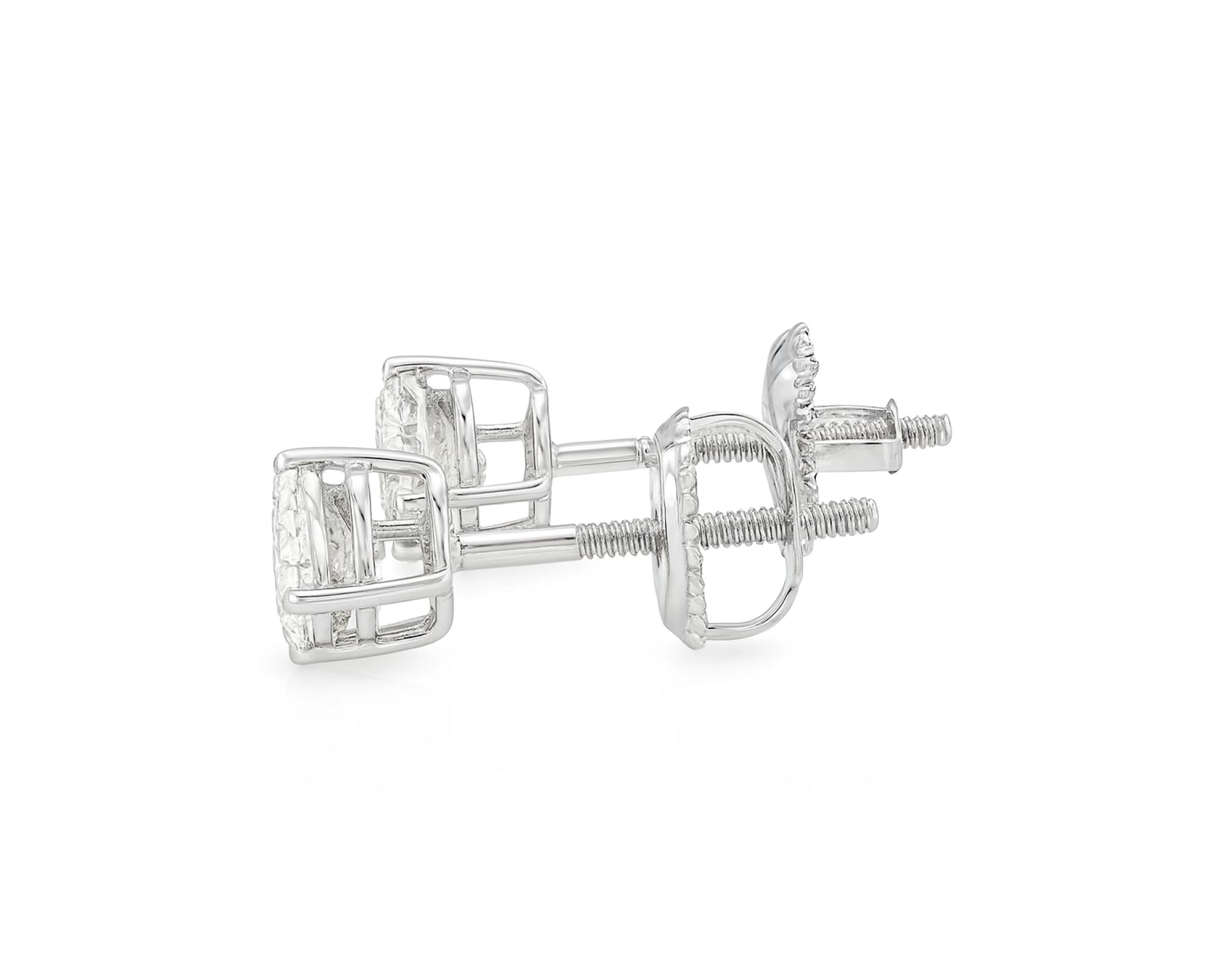 10k Gold Diamond Heart-Shaped Stud Earrings 1.0 CT – lifestyle 3383