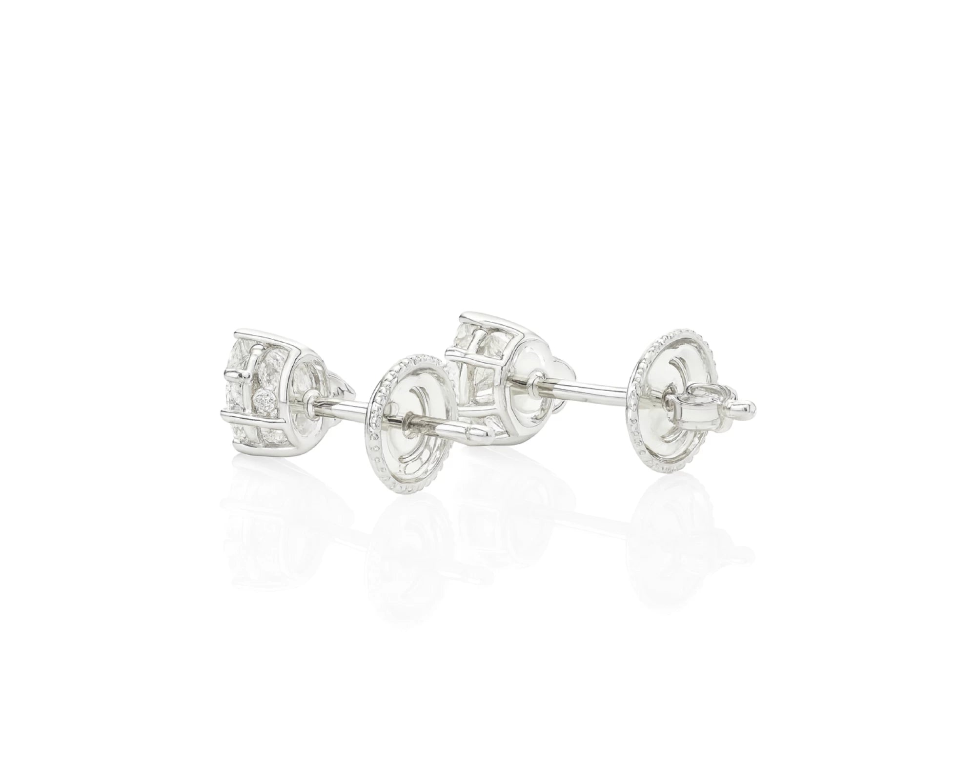 10k Gold Diamond Heart-Shaped Stud Earrings 1.0 CT – lifestyle 3384