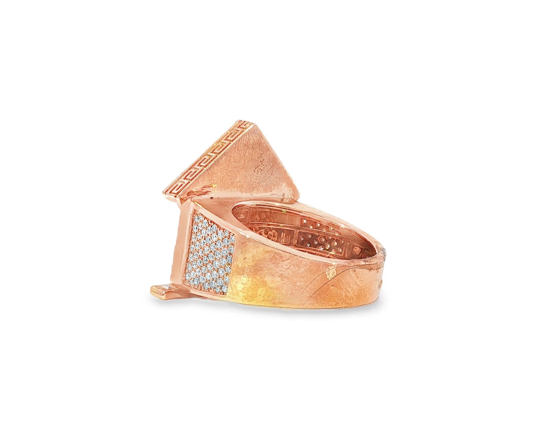 10k Gold Diamond House - Shaped Ring with Round Cut Accents 2.25ct - AVI THE JEWELER