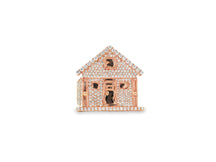 10k Gold Diamond House-Shaped Ring with Round Cut Accents 2.25ct