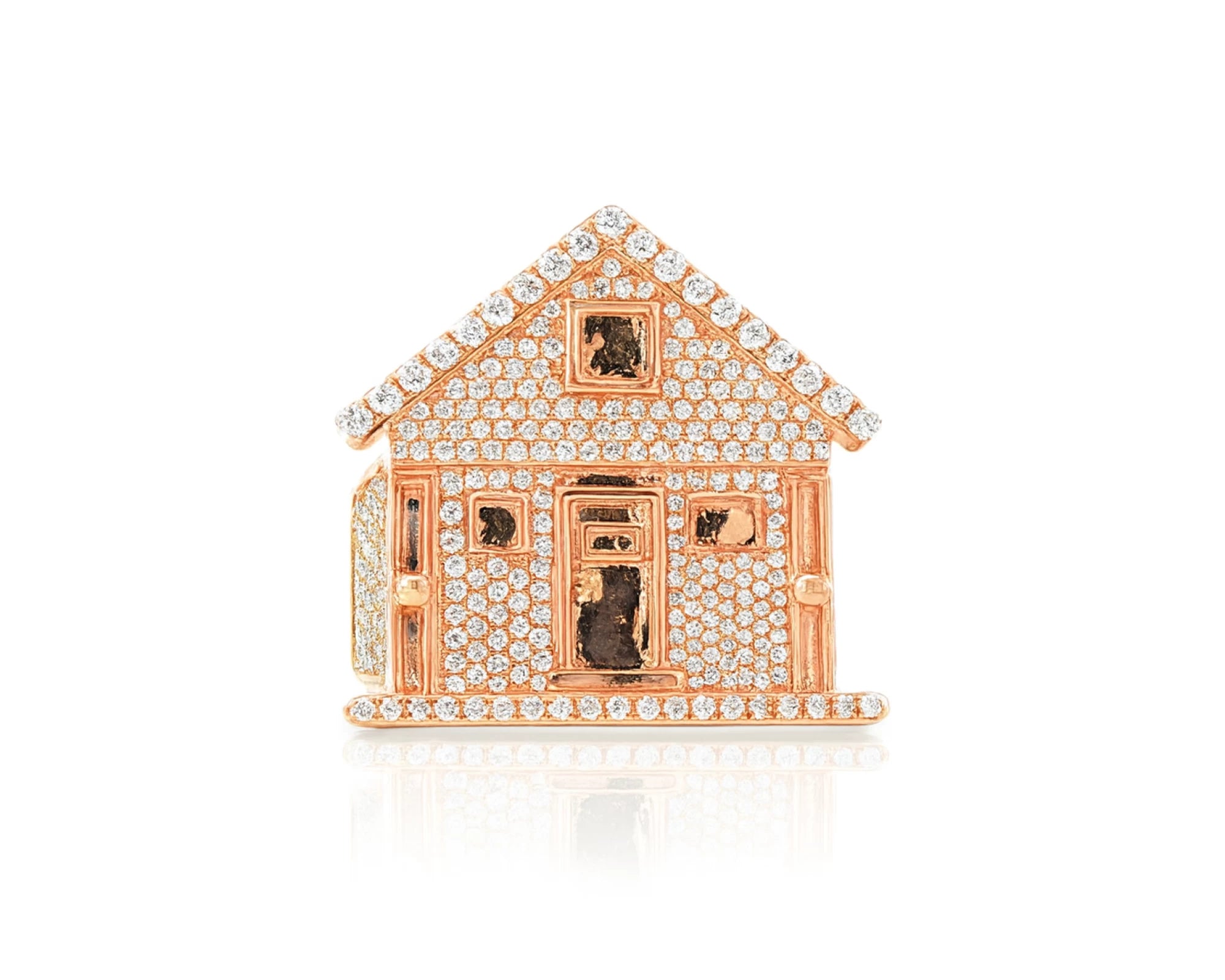 10k Gold Diamond House-Shaped Ring with Round Cut Accents 2.25ct – lifestyle 541
