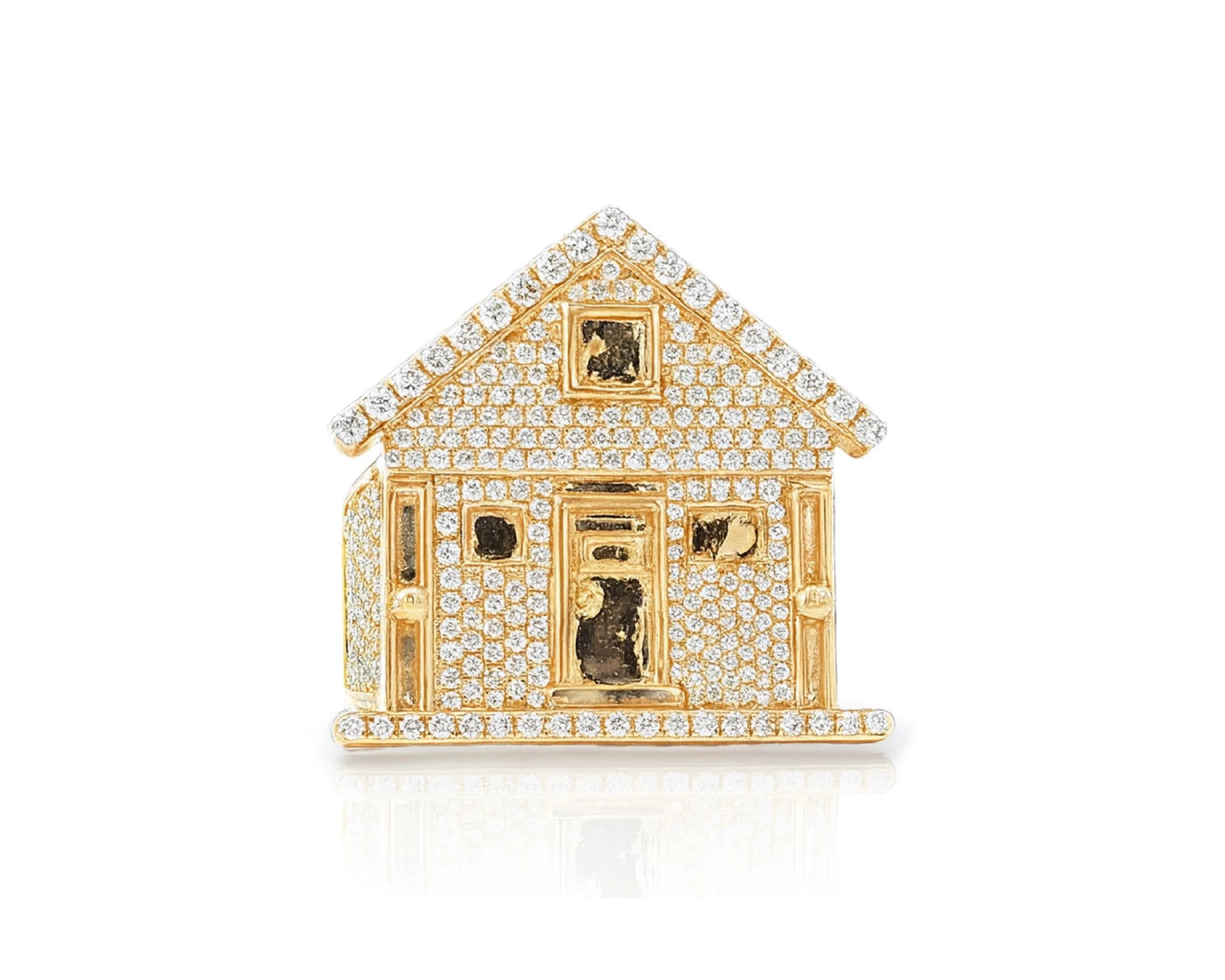 10k Gold Diamond House-Shaped Ring with Round Cut Accents 2.25ct – lifestyle 545