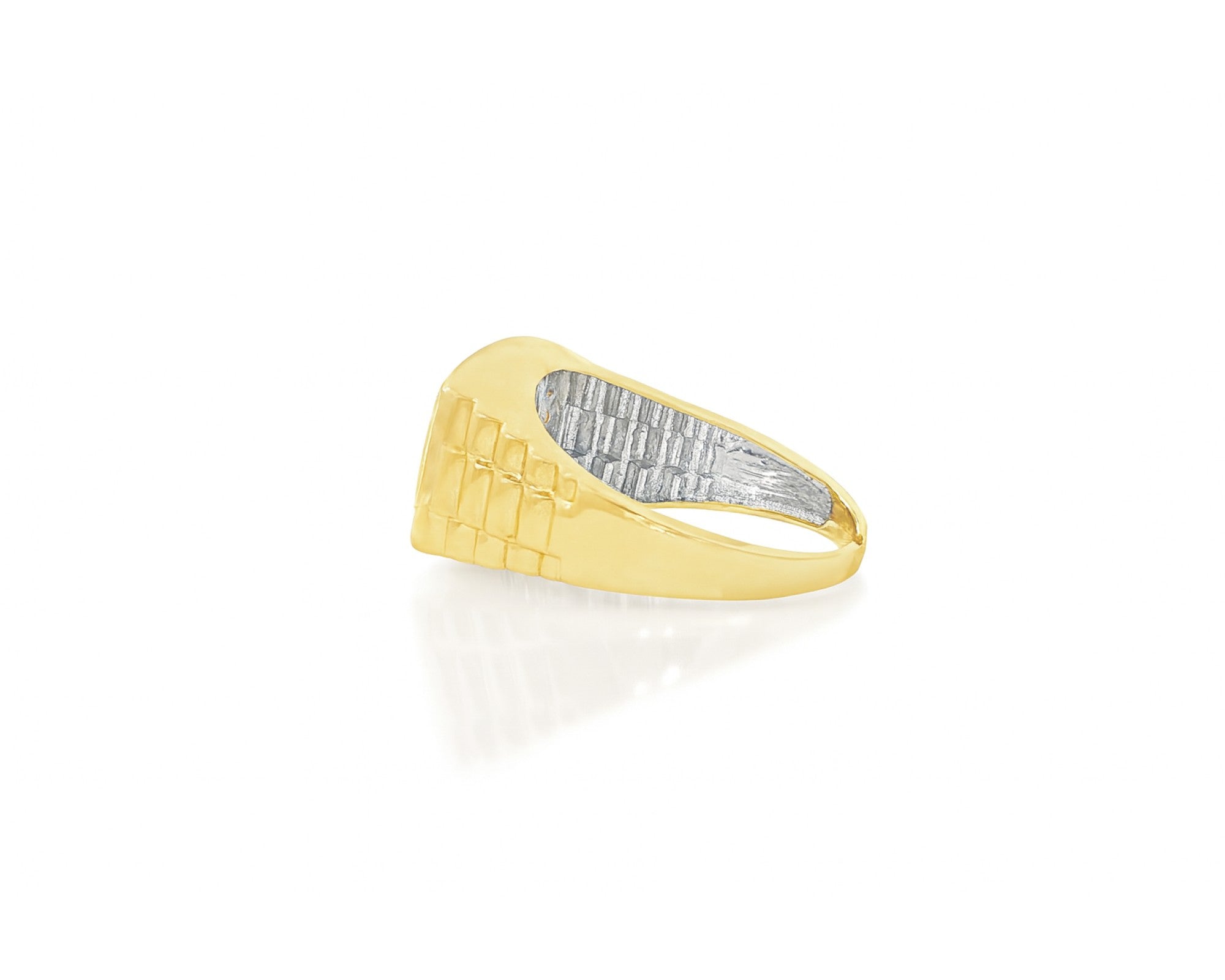 10K Gold Diamond Men’s Ring with Square Cluster Halo 1.00ct – lifestyle 1146
