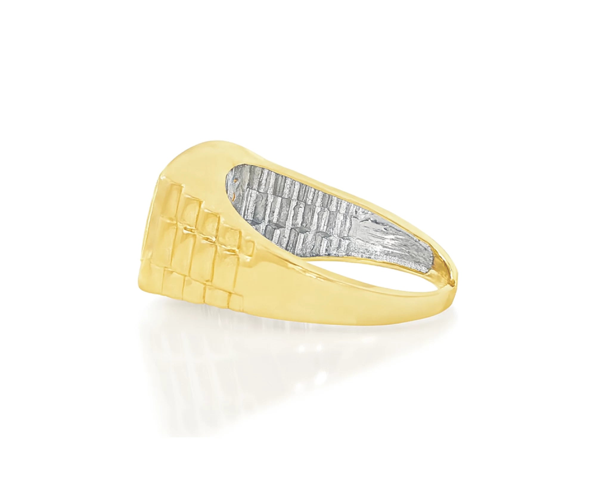 10K Gold Diamond Men’s Ring with Square Cluster Halo 1.00ct – lifestyle 1146