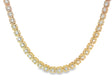 10k Gold Diamond Necklace with Cushion Halo & Round-Cut Design 3.98ct