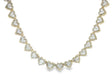 10k Gold Diamond Necklace with Heart-Shaped Round-Cut Cluster Design 3.75ct