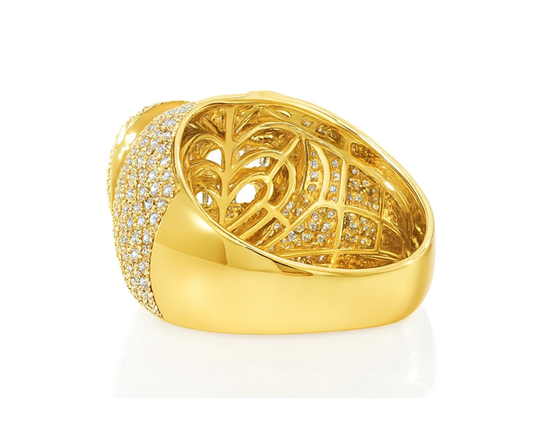 10k Gold Diamond Ring with Heart-Shape Baguette & Round Design 3.50ct – lifestyle 1184