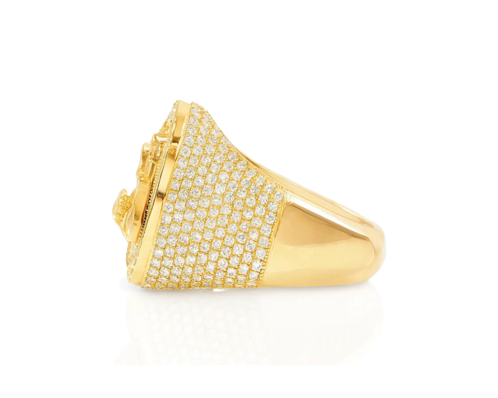 10k Gold Diamond Ring with Virgin Mary Design & Round-Cut Accents 2.50ct – lifestyle 1186