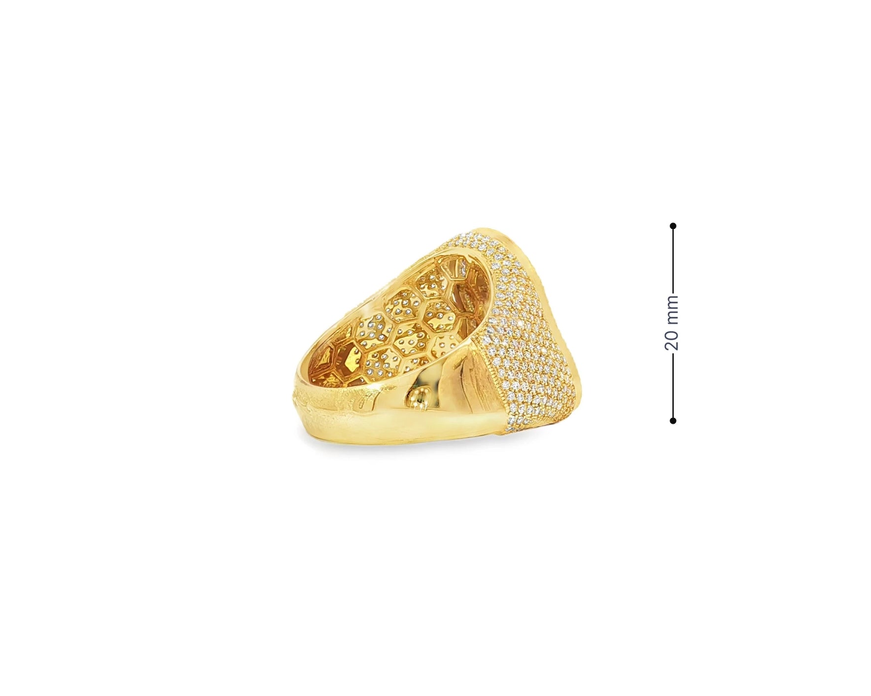 10k Gold Diamond Ring with Virgin Mary Design & Round-Cut Accents 2.50ct – view 7