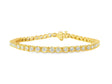 10k Gold Diamond Tennis Bracelet with Round-Cut Design 7ct