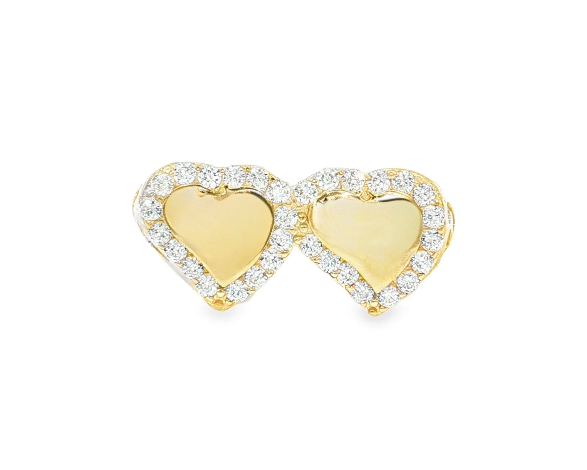 10K Gold Double Heart Halo Cubic Zirconia Ring – lifestyle 2902