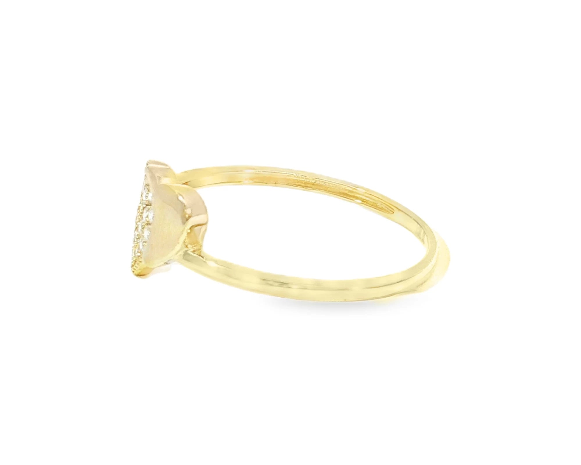 10K Gold Double Heart Pavé Cubic Zirconia Ring – lifestyle 2988