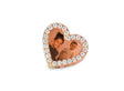 10k Gold Heart Memory Photo Ring with Round Diamonds 4.3 ct
