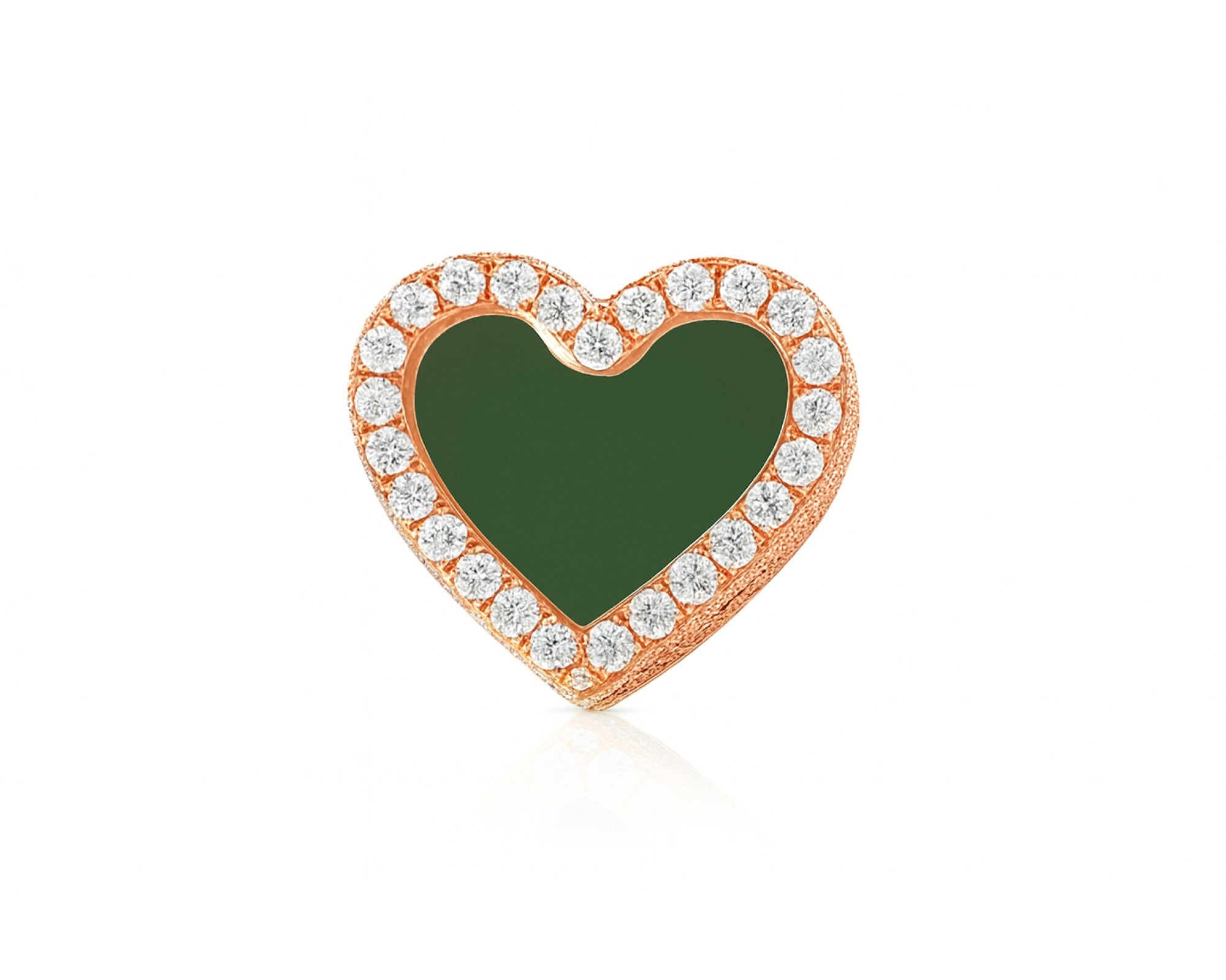 10k Gold Heart Memory Photo Ring with Round Diamonds 4.3 ct – lifestyle 1204