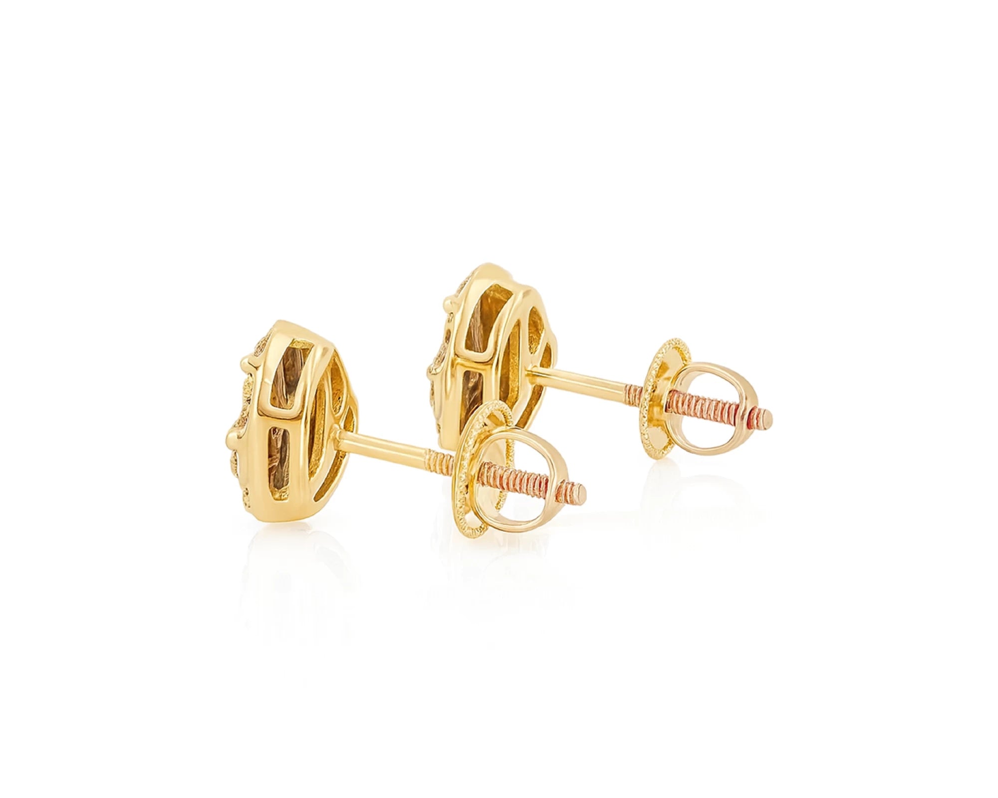 10K Gold Heart Stud Earrings with Mixed Diamond Accents 0.33 CT – lifestyle 3476