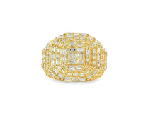 10k Gold Iced-Out Ring with Baguette Cut Diamonds 4.00ct