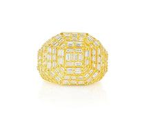 10k Gold Iced-Out Ring with Baguette Cut Diamonds 4.00ct