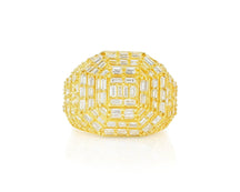 10k Gold Iced-Out Ring with Baguette Cut Diamonds 4.00ct