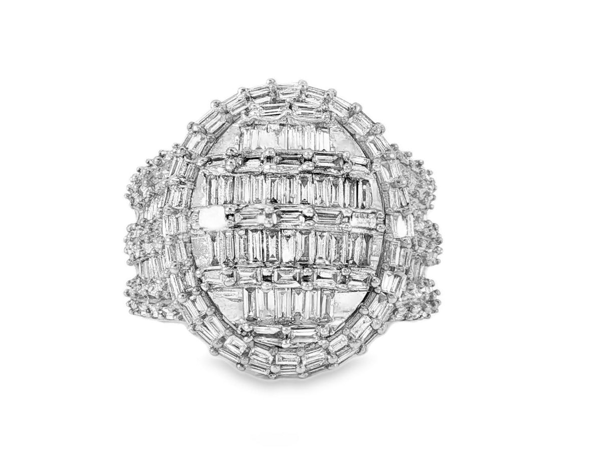 10k Gold Multistone Ring with Baguette Cut Diamonds 3.5ct - AVI THE JEWELER