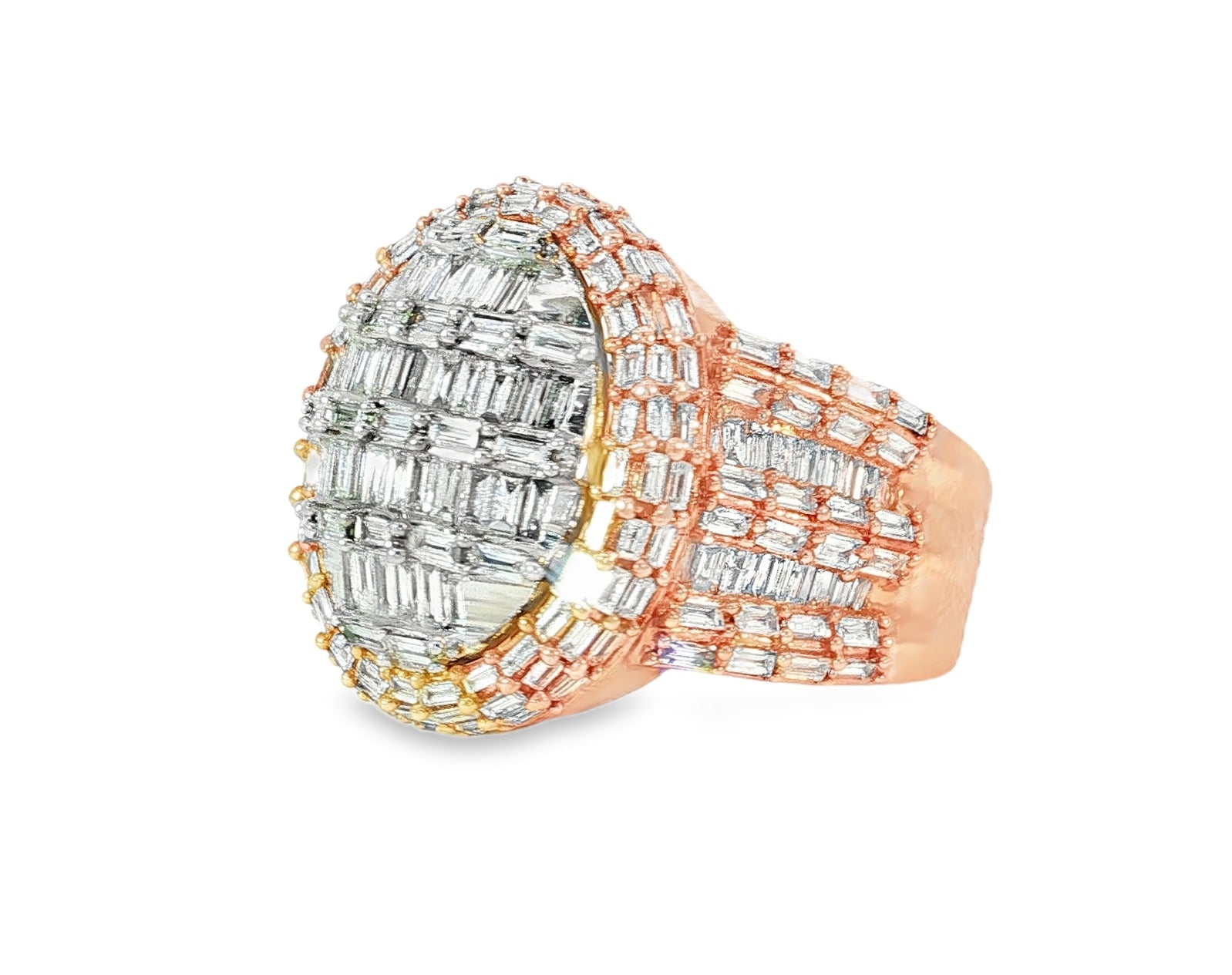 10k Gold Multistone Ring with Baguette Cut Diamonds 3.5ct - AVI THE JEWELER
