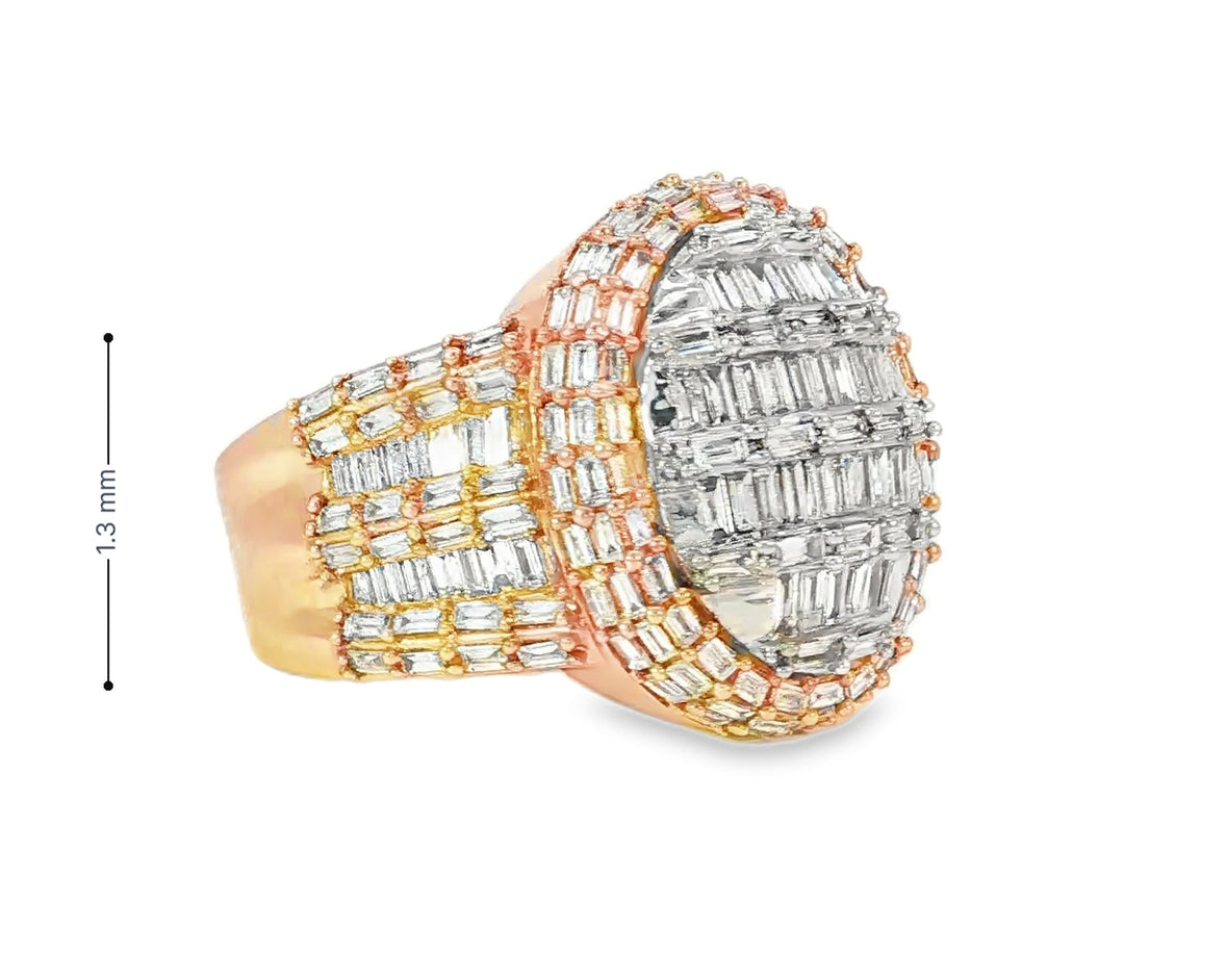 10k Gold Multistone Ring with Baguette Cut Diamonds 3.5ct - AVI THE JEWELER