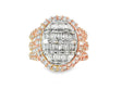 10k Gold Multistone Ring with Baguette Cut Diamonds 3.5ct