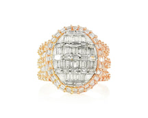 10k Gold Multistone Ring with Baguette Cut Diamonds 3.5ct