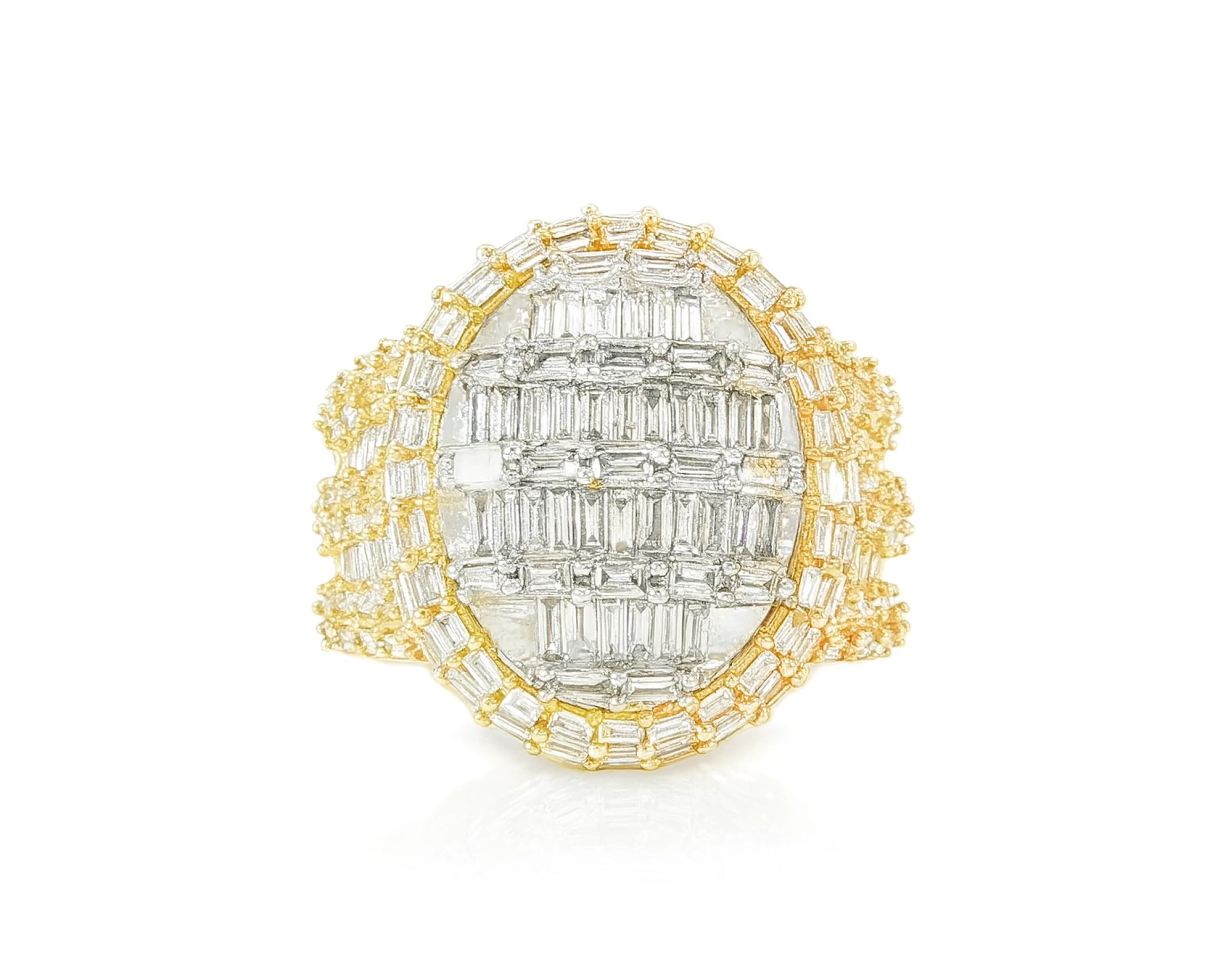 10k Gold Multistone Ring with Baguette Cut Diamonds 3.5ct – lifestyle 278