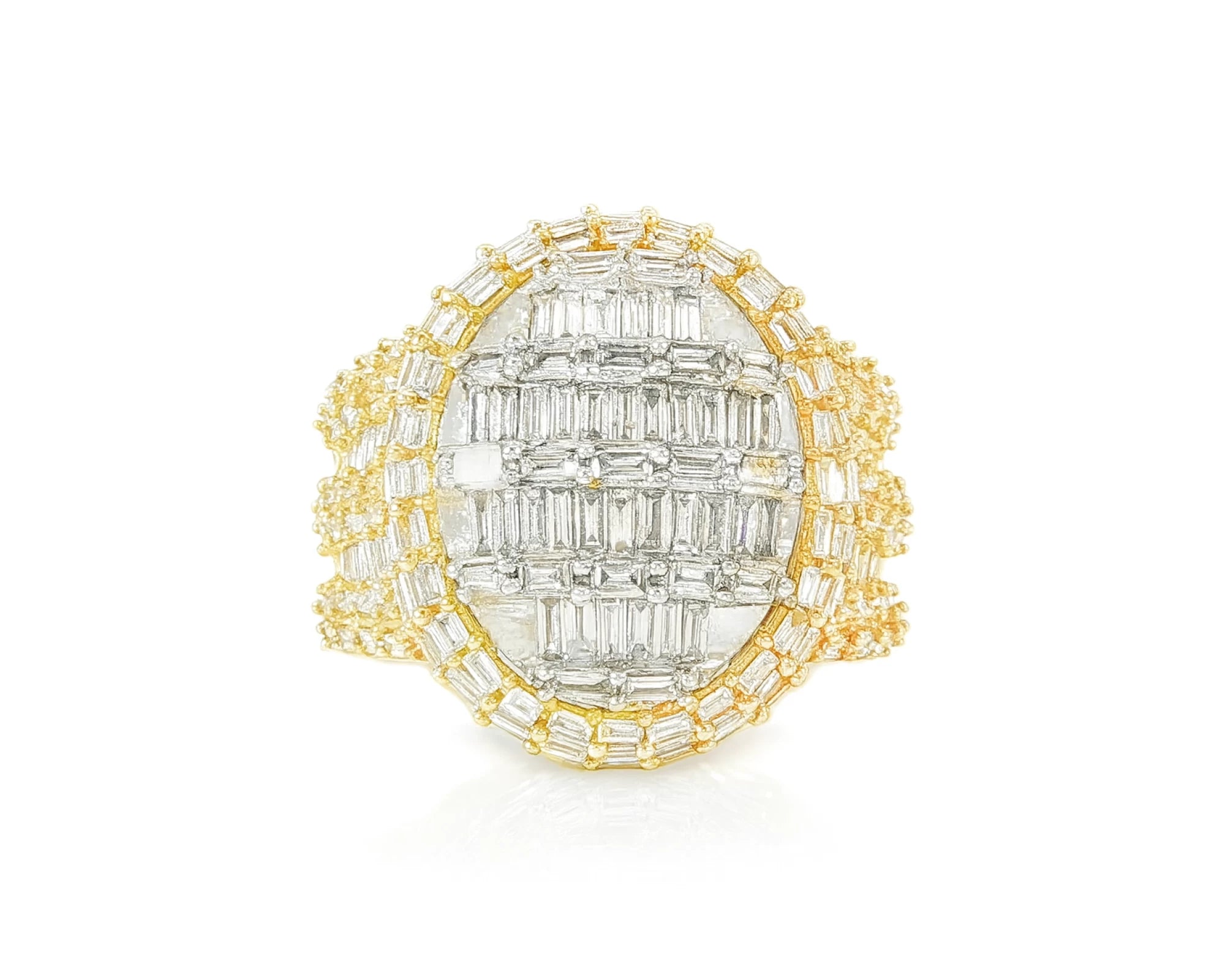 10k Gold Multistone Ring with Baguette Cut Diamonds 3.5ct – lifestyle 278