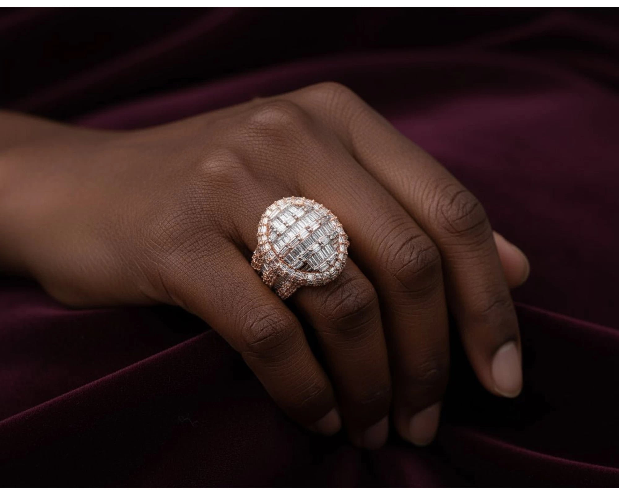 10k Gold Multistone Ring with Baguette Cut Diamonds 3.5ct – view 2