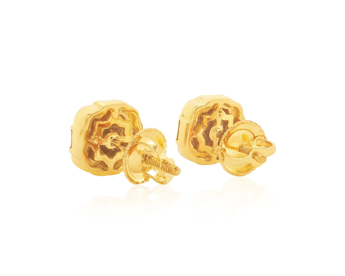 10K Gold Natural Diamond Cluster Earrings Round Design 0.60 CT – lifestyle 4873