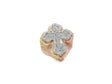 10k Gold Natural Diamond Cross-Shape Ring 4.15ct