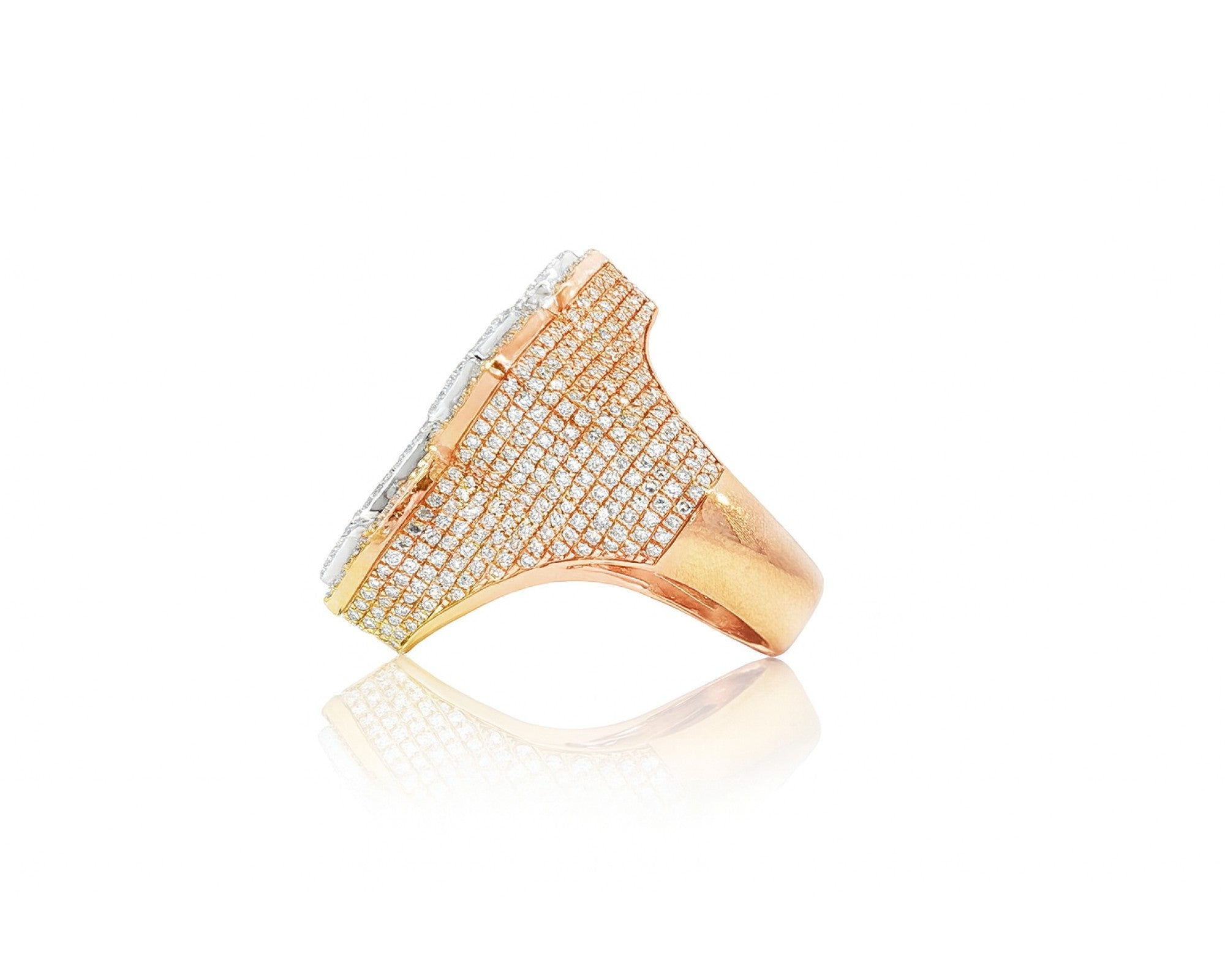 10k Gold Natural Diamond Cross-Shape Ring 4.15ct – lifestyle 1380