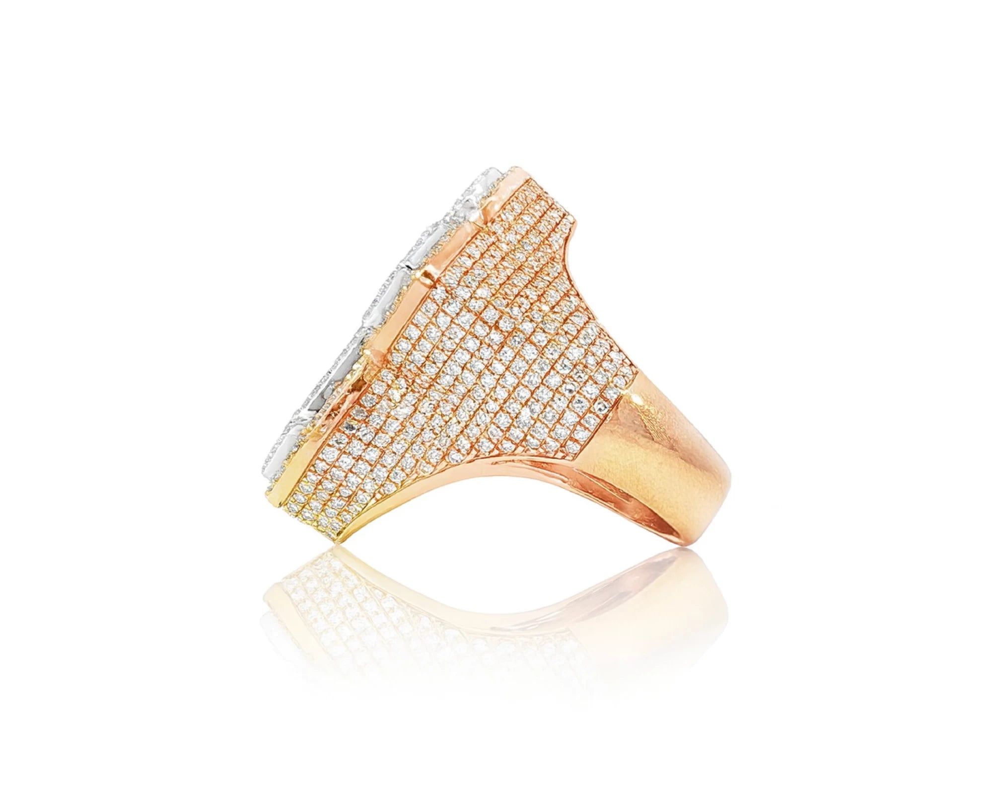 10k Gold Natural Diamond Cross-Shape Ring 4.15ct – lifestyle 1380