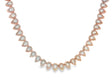 10k Gold Natural Diamond Necklace with Pear-Shape Halo Design 3.8ct