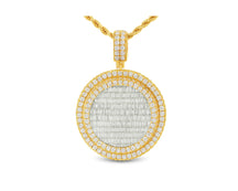 10K Gold Natural Diamond Round Pendant Halo Design 5.25 CT