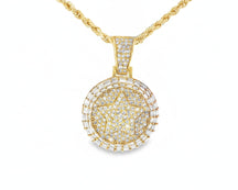 10K Gold Natural Diamond Star Pendant 1.90 CT