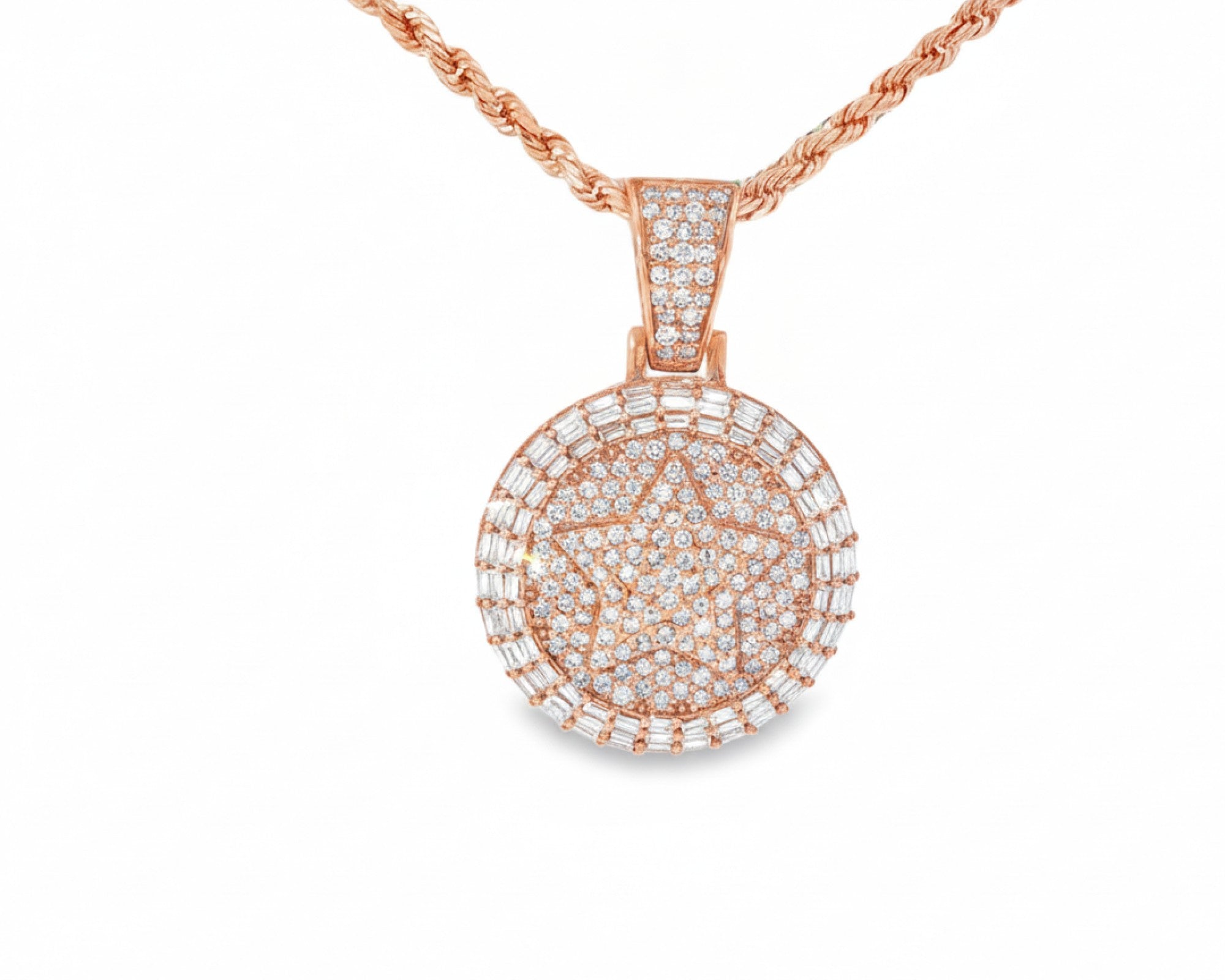 10K Gold Natural Diamond Star Pendant 1.90 CT – lifestyle 112