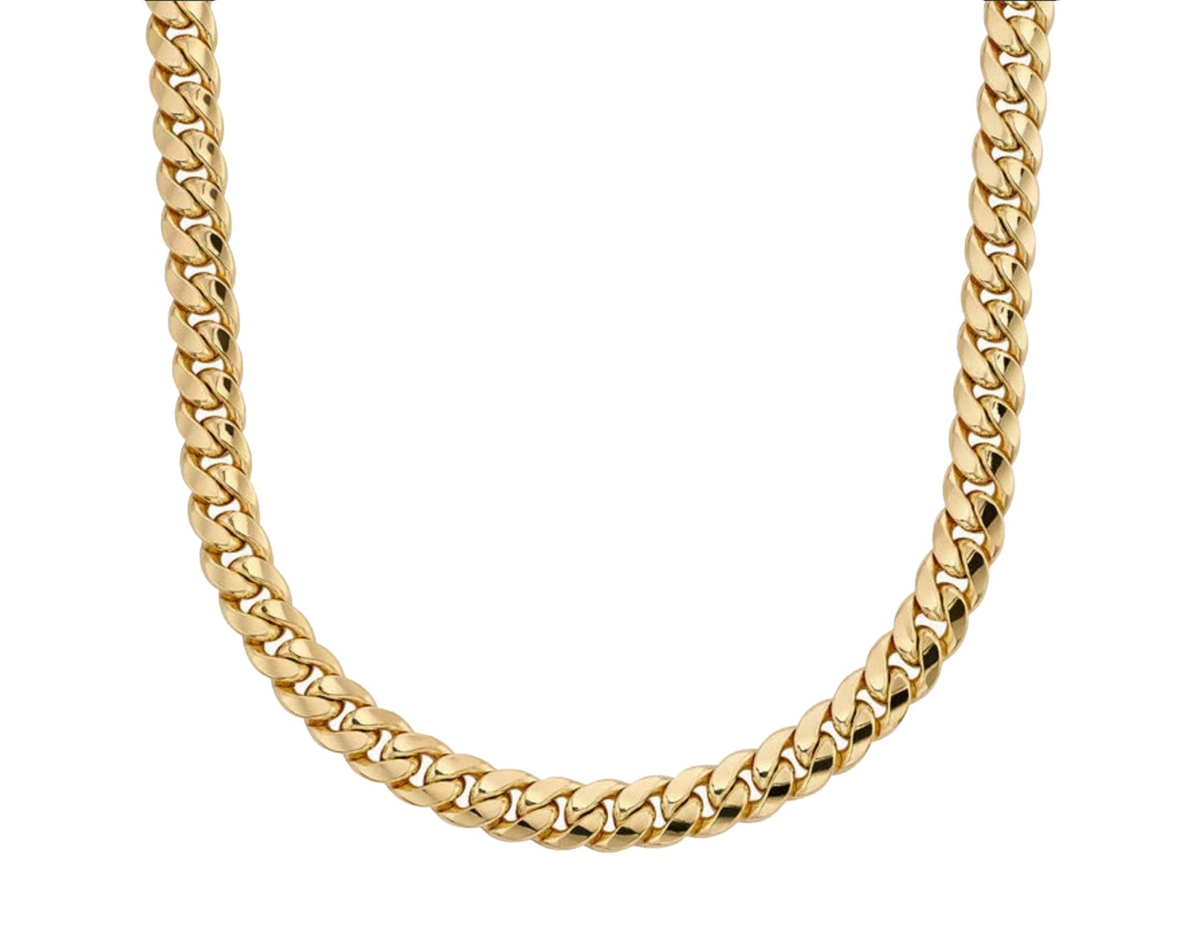 10k Gold Semi Solid Miami Cuban Link Chain - AVI THE JEWELER